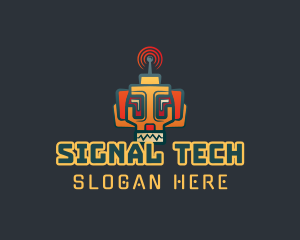 Signal - Robotic Wifi Signal logo design