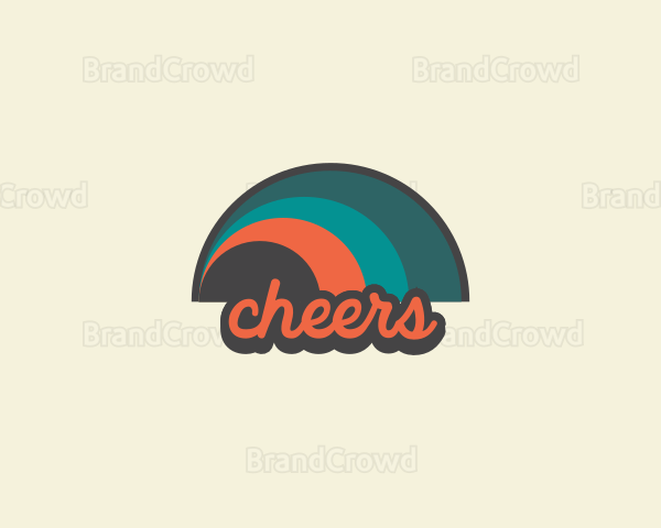 Retro Hippie Wave Logo