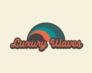 Retro Hippie Wave logo design