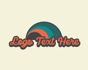 Retro Hippie Wave Logo