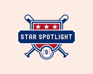 Baseball Sports League logo design