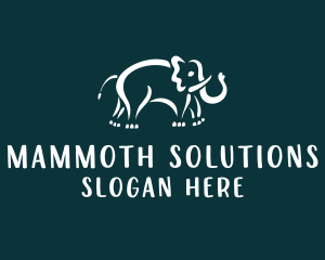 Mammoth - Elephant Wildlife Zoo logo design