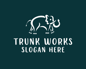 Trunk - Elephant Wildlife Zoo logo design