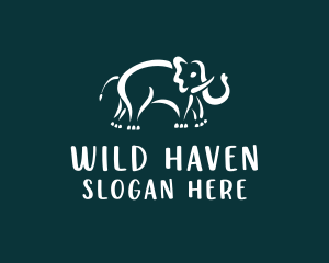 Elephant Wildlife Zoo  logo design