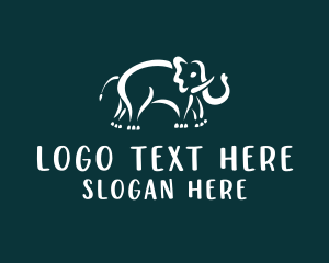 Elephant Wildlife Zoo  Logo