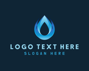 Hydraulic - Purified Water Droplet logo design