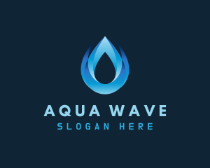 Purified Water Droplet logo design