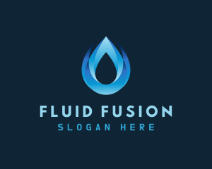 Purified Water Droplet logo design