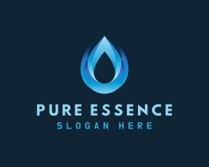 Purified Water Droplet logo design