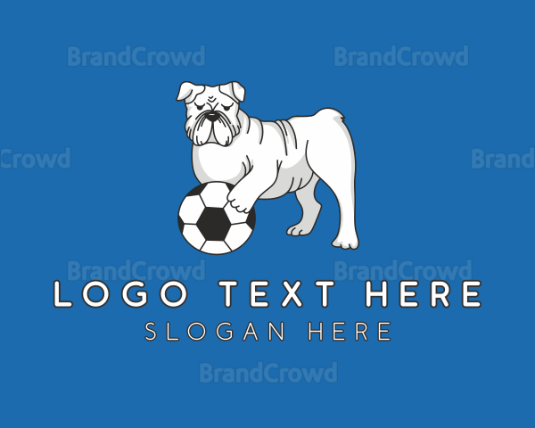 Bulldog Soccer Ball Logo