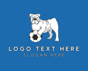Pet Supplies - Bulldog Soccer Ball logo design
