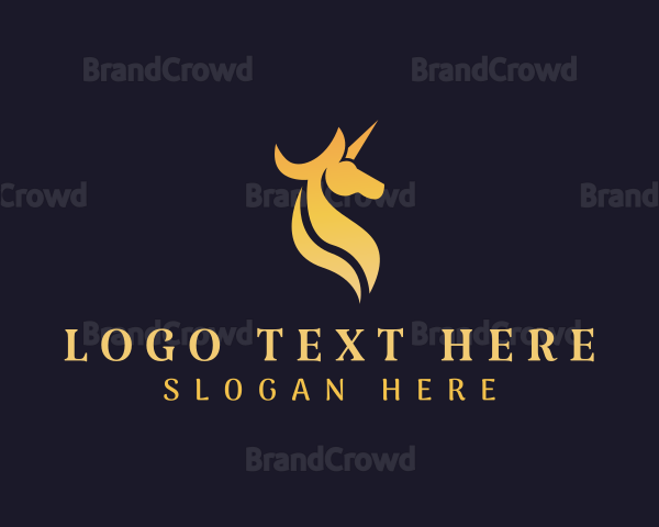 Luxury Unicorn Horn Logo