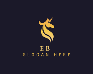 Gold - Luxury Unicorn Horn logo design