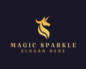 Luxury Unicorn Horn logo design