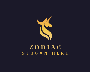 Unicorn - Luxury Unicorn Horn logo design