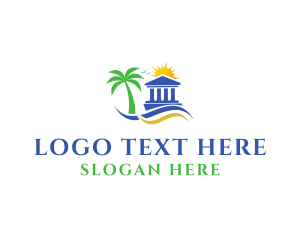 Greece - Beach Law Firm logo design