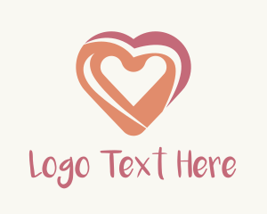 Engagement - Pink Heart Painting logo design