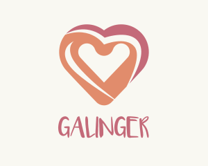 Relationship - Pink Heart Painting logo design