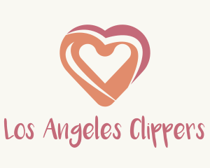 Couple - Pink Heart Painting logo design