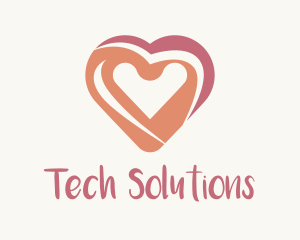 Matchmaker - Pink Heart Painting logo design