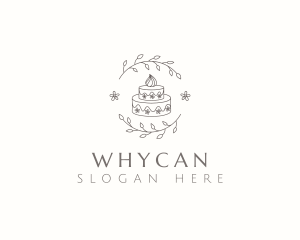 Floral Cake Baking Logo