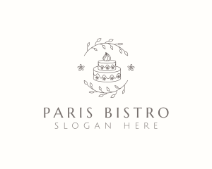 Floral Cake Baking logo design