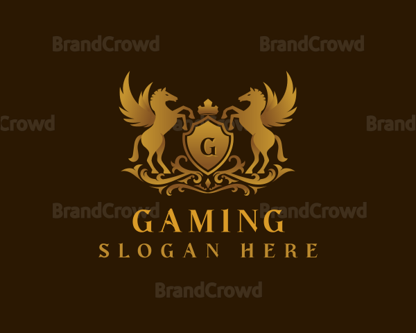 Pegasus Crown Shield Logo