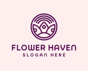 Nature Flower Crown logo design