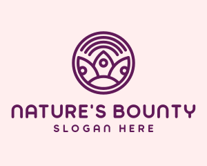 Nature Flower Crown logo design