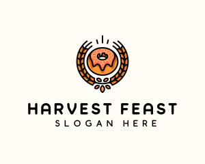 Doughnut Wheat Bakery logo design