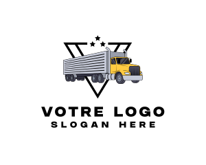 Transport - Industrial Truck Logistics logo design