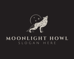 Werewolf - Wolf Moon Night logo design