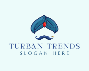 Turban - Turban Gem Mustache logo design