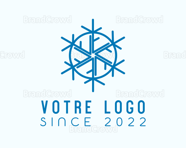 Snowflake Refrigeration Cooling Logo