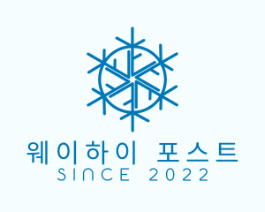 Snowflake Refrigeration Cooling logo design