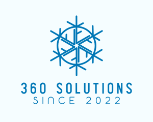 Snowflake Refrigeration Cooling logo design