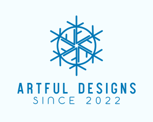 Snowflake Refrigeration Cooling logo design