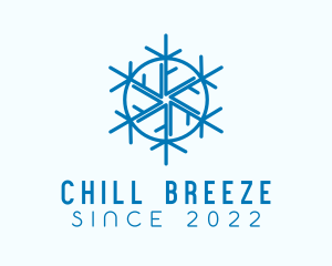 Cooling - Snowflake Refrigeration Cooling logo design