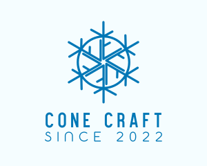 Snowflake Refrigeration Cooling logo design