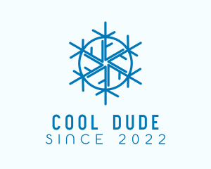 Snowflake Refrigeration Cooling logo design