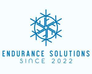 Snowflake Refrigeration Cooling logo design