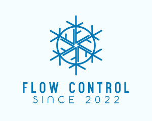 Snowflake Refrigeration Cooling logo design