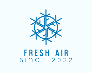 Snowflake Refrigeration Cooling logo design