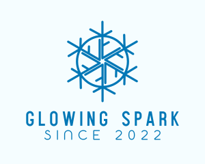 Snowflake Refrigeration Cooling logo design