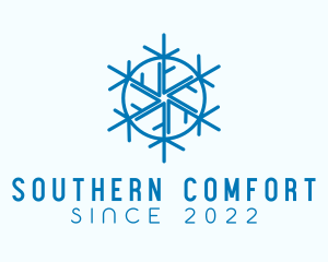 Snowflake Refrigeration Cooling logo design