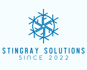 Snowflake Refrigeration Cooling logo design