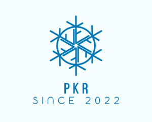 Snowflake Refrigeration Cooling logo design