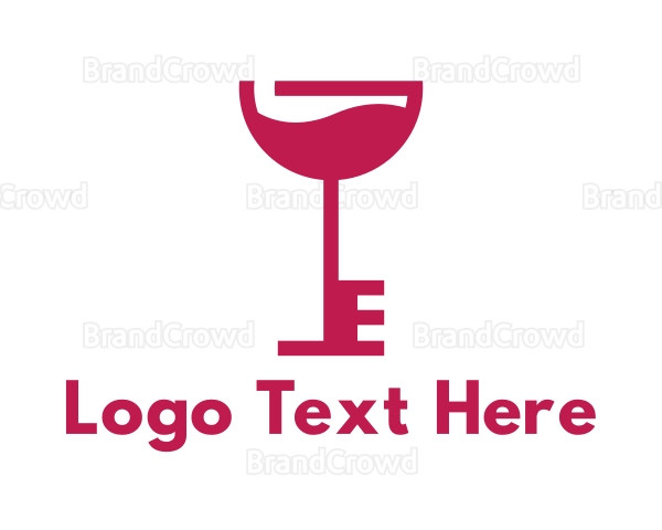 Wine Glass Key Logo