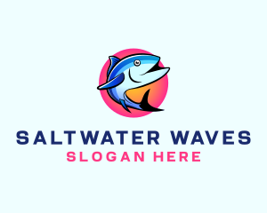 Saltwater - Seafood Tuna Fish logo design