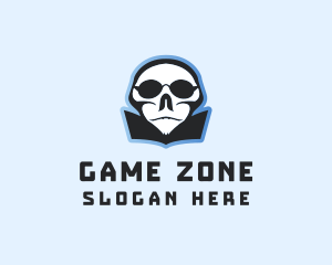 Skate Shop - Creepy Skull Gamer logo design
